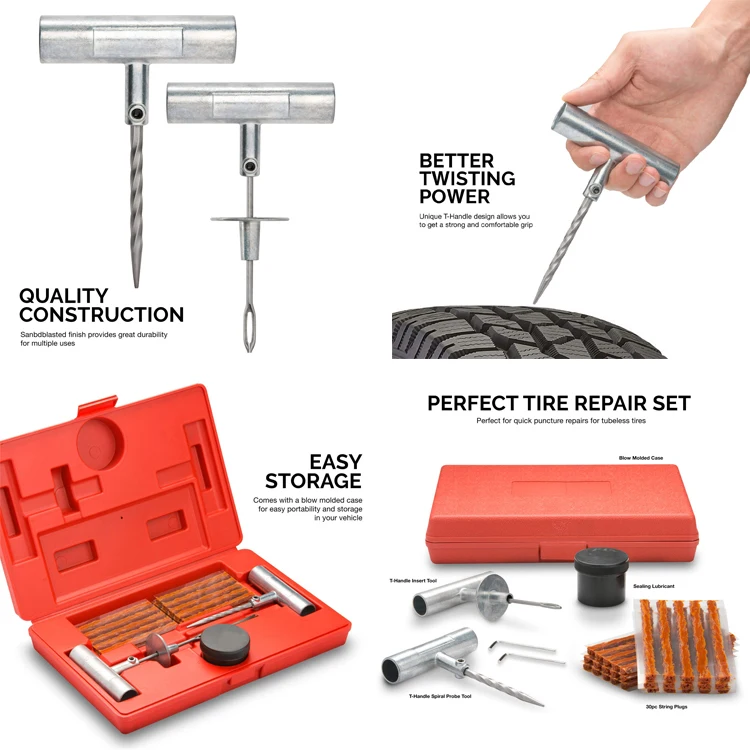 New Product Explosion 35Pcs Tire Puncture Repair Plug Kit Tire