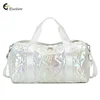 Bolso de viaje estrella brillante blanco plateado