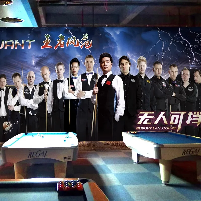 Salle De Billard Gris Ciment Fond Mur Papier Billard Salle Billard Club Industriel Décor Mural Papier Peint 3D-350Cmx245Cm