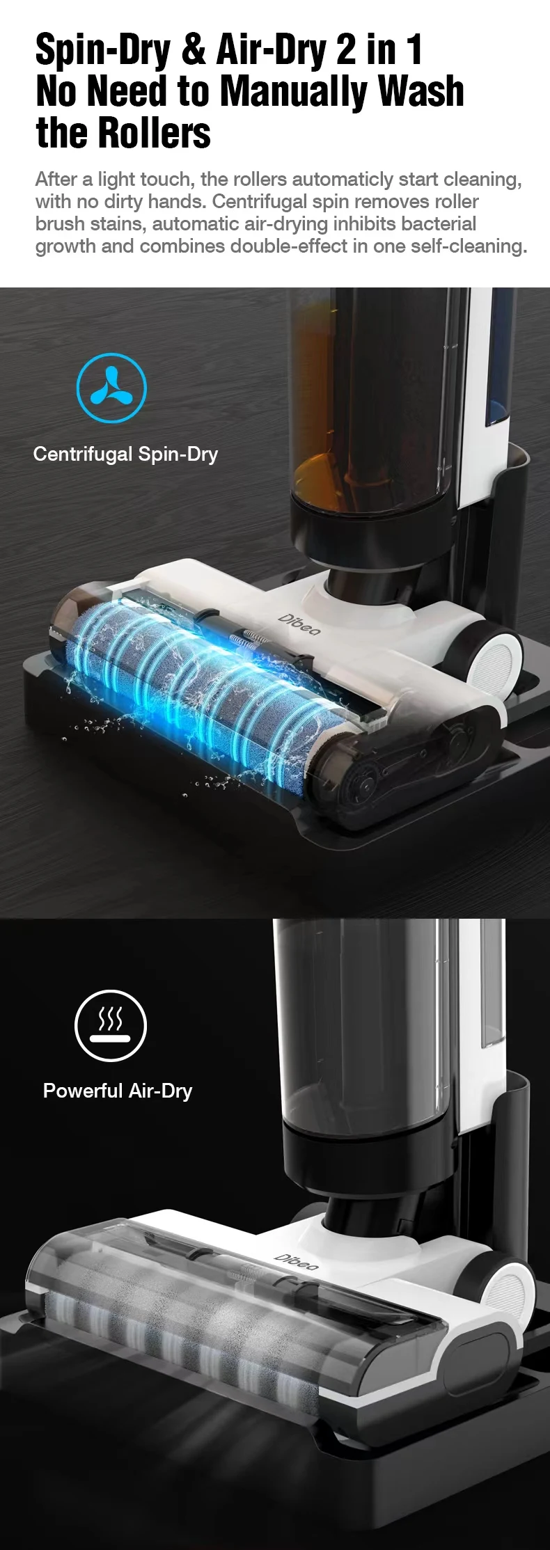 Selfcleaning Intelligent Wet Dry Vacuum Cleaner Handheld Super Suction