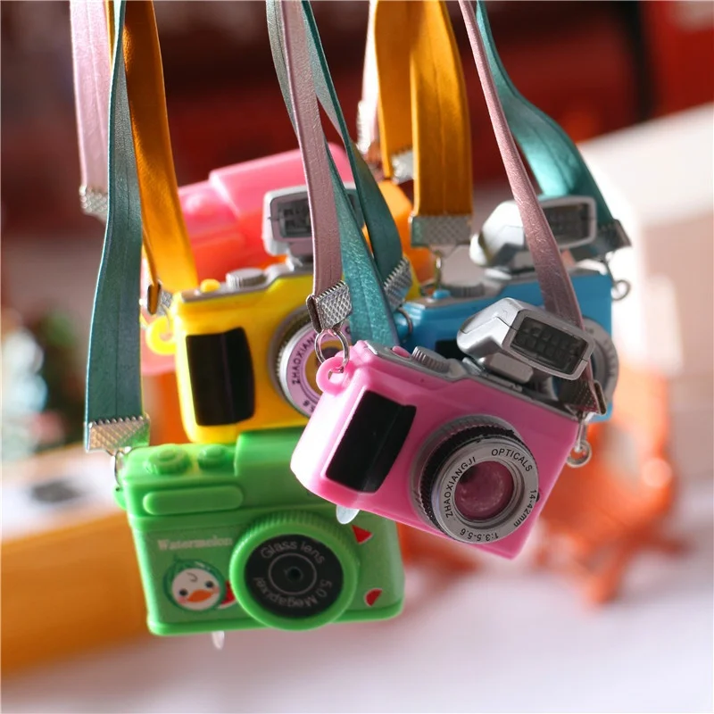 Cute Resin Miniatures Camera Figurines Mini Camera Simulation Toy Doll House Ornament DIY Home Micro Landscape Crafts