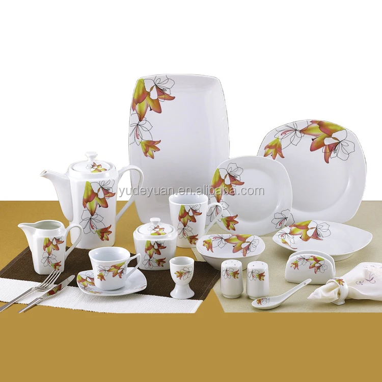 YDY Luxury Porcelain Dinnerware Set - 80pcs Bone China