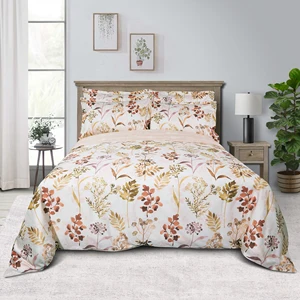 Floral Bed Sheets Cotton Set Sheet Set 4 Pieces Queen Size Bed Cotton Satin Bedding Sets 300 Threads