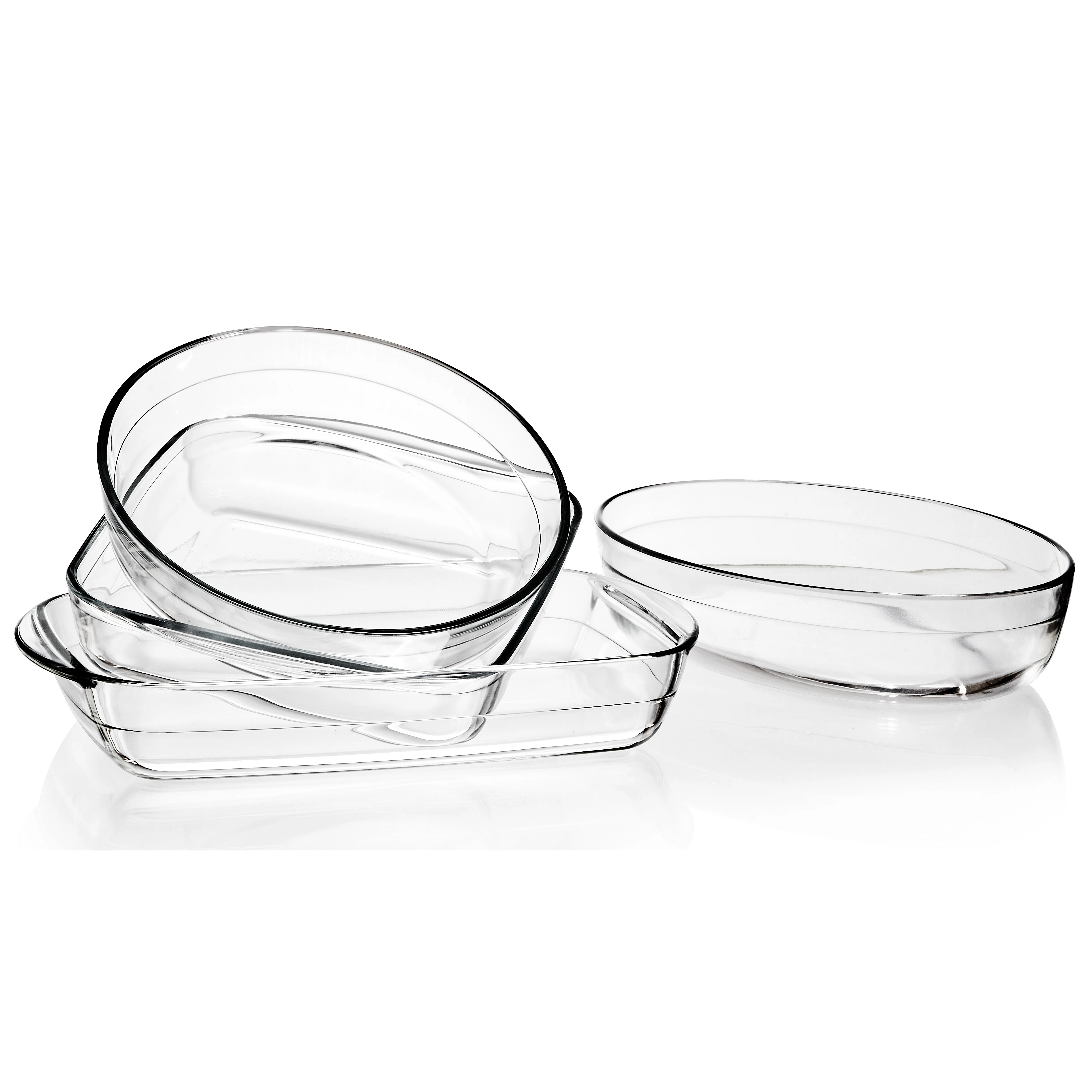 Linuo Non Stick Cookware Baking Accessories Glass Baking Pans Dishes for Kitchen
