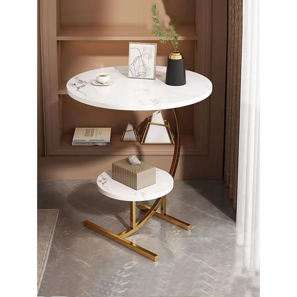 2024sofa c Shaped Folding Small Tea Nordic Round Wooden Modern Coffee Tables  for Living Room Apartment Bed Side Table Wood Home