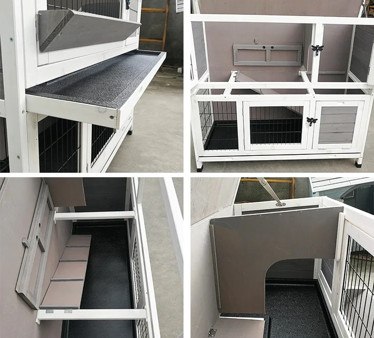Outdoor Double Decker 2 Story Rabbit Hutches Wooden Rabbit Hutch Buy
