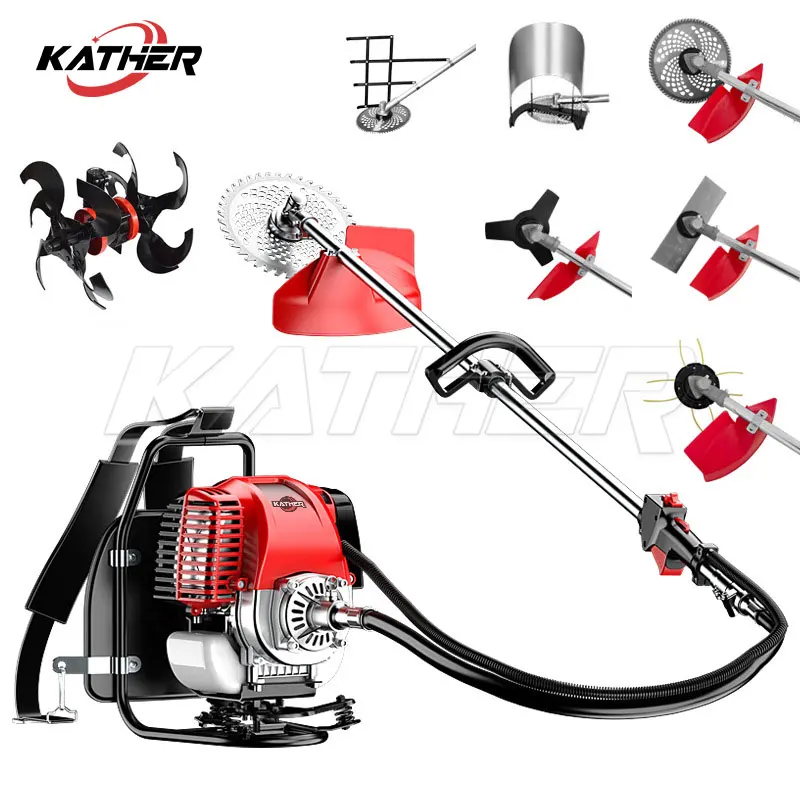 Zana za KATHER za Maua Majani ya Majani ya 2 Stroke 43cc ya Mwanga ya Mwanga ya String Trimmer ya 4 Stroke 52cc ya Petroli ya Kuvua Udongo ya Rotari