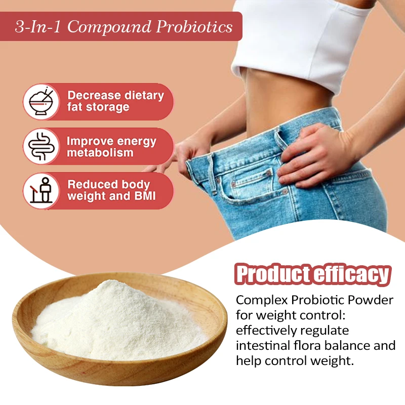 OEM Probiotic Supplement Blend Powder 3-in-1 Lactobacillus Plantarum Lactobacillus Acidophilus and Bifidobacterium Lactis