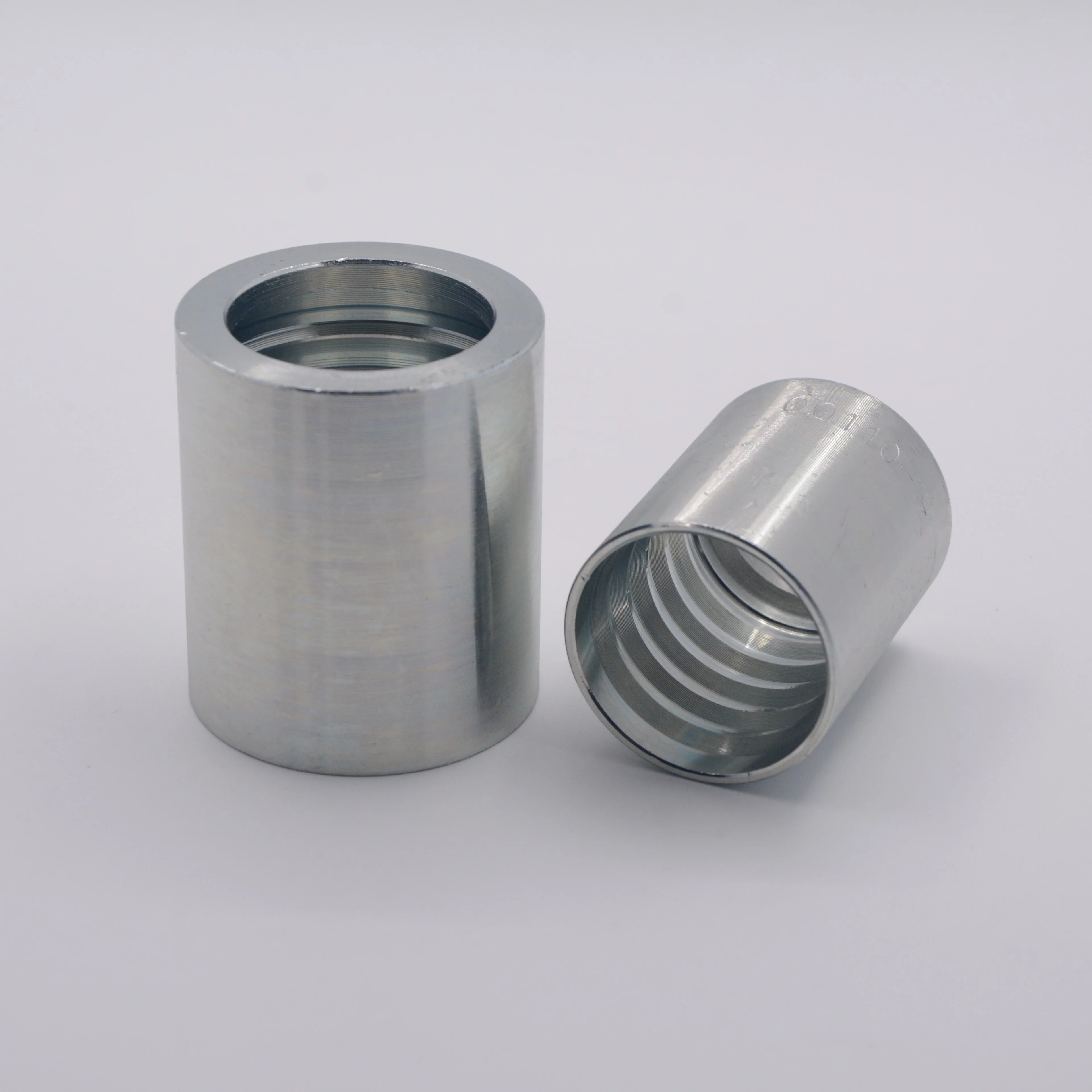 high pressure hydraulic pipe hose ferrule fittings crimp stainless / carbon steel 00110