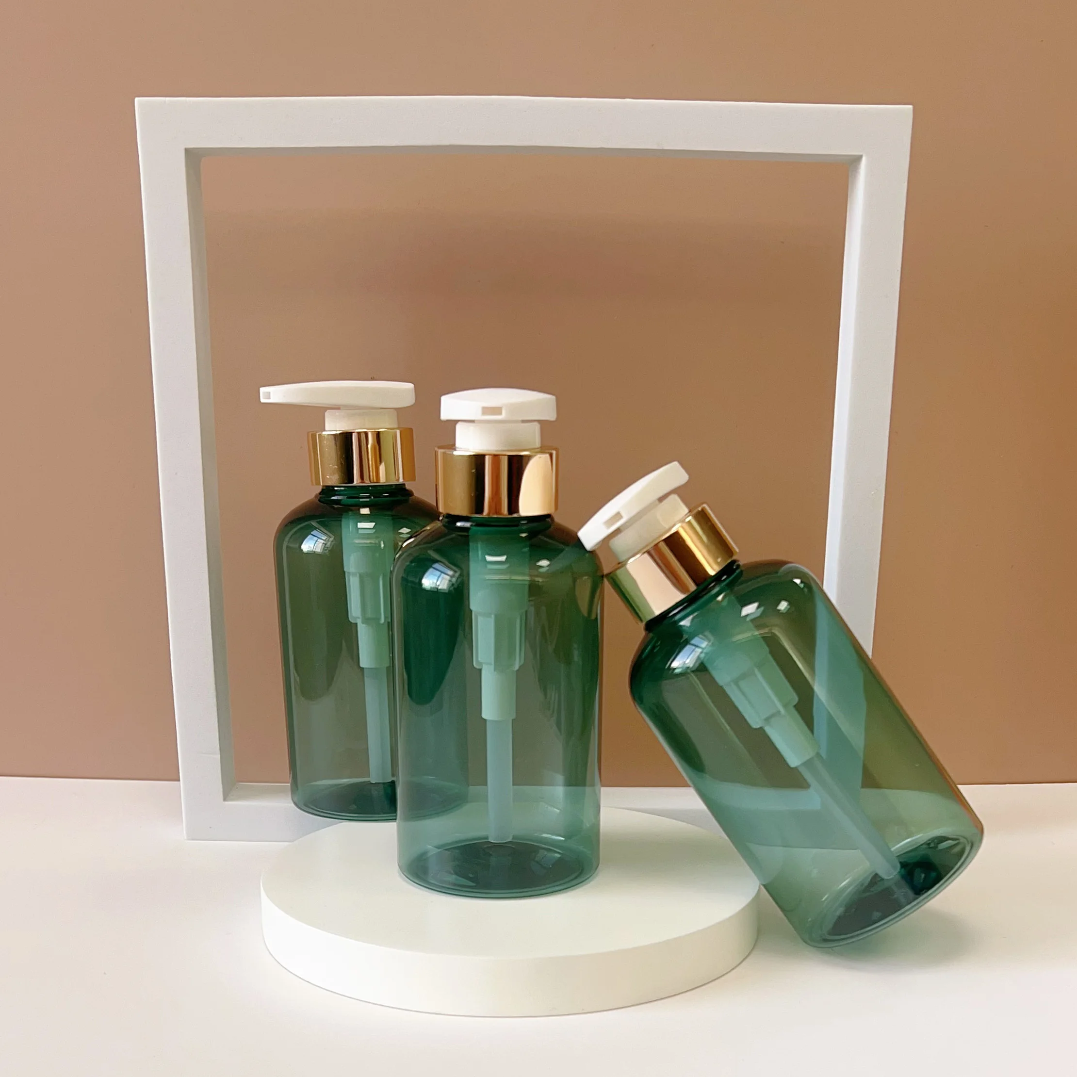 Factory Supply 300ml PET Custom Lotion Pump Bottle Luxury Bottle