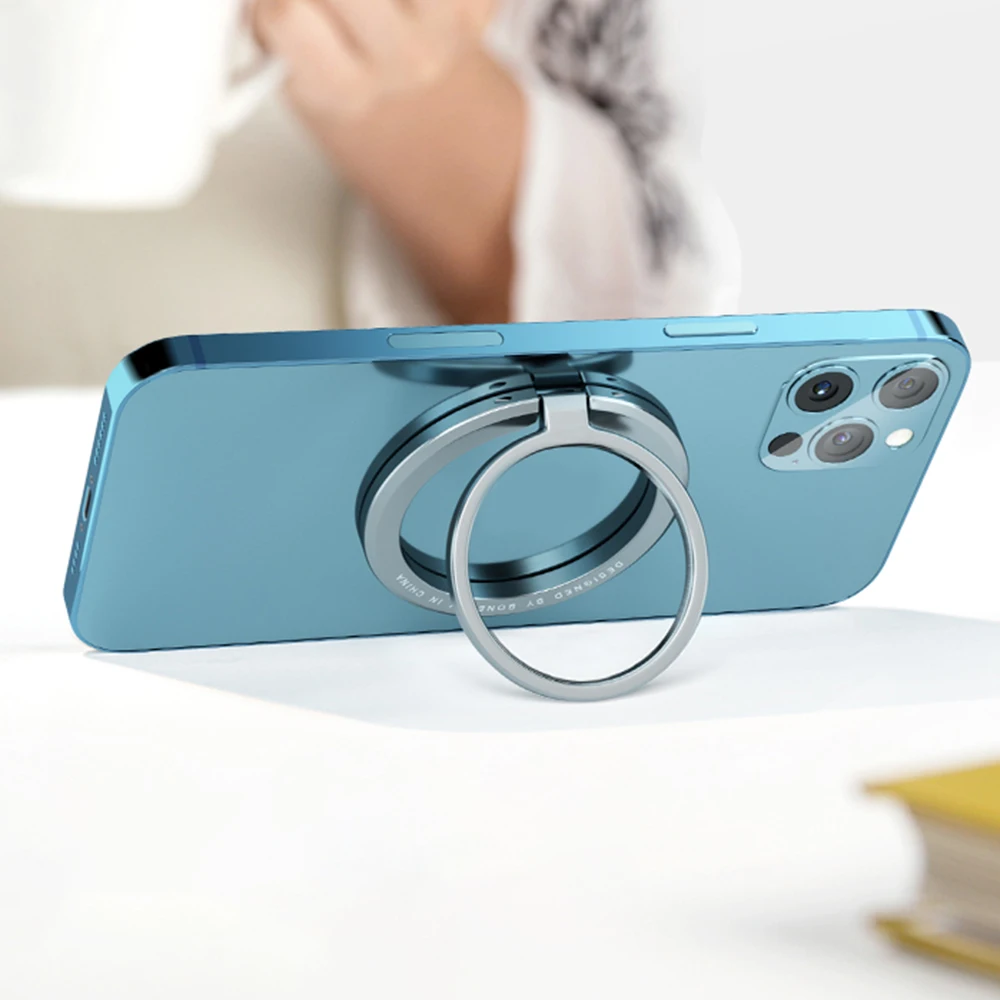 Finger Phone Ring Grip Stand With Iphone Mag