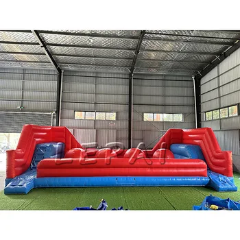 Commercial inflatable games high duty pvc vinyl outdoor inflatable playground custom size color bounce house obstacle course