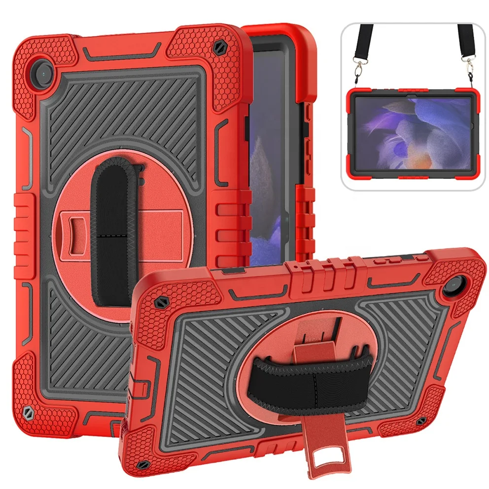 Baby Safe Shockproof Armor Case For Samsung Galaxy Tab A9 A9+ Handle Strap Tablet Cover With Kickstand