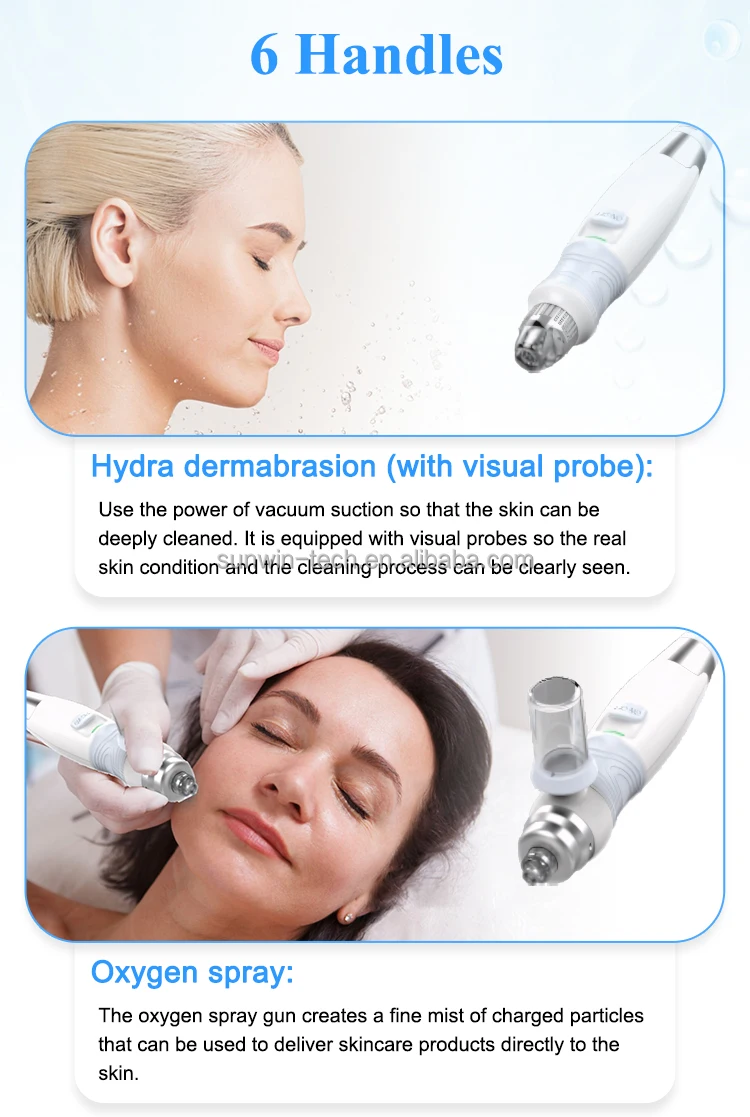 2024 6 in 1 Aqua Peeling Hydro Dermabrasion Machine Skin Cleansing for Clinic Beauty Salon Use