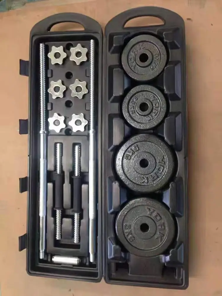 50kg Black Paint Barbell Dumbbell Set With Case Buy 50kg Cast Iron