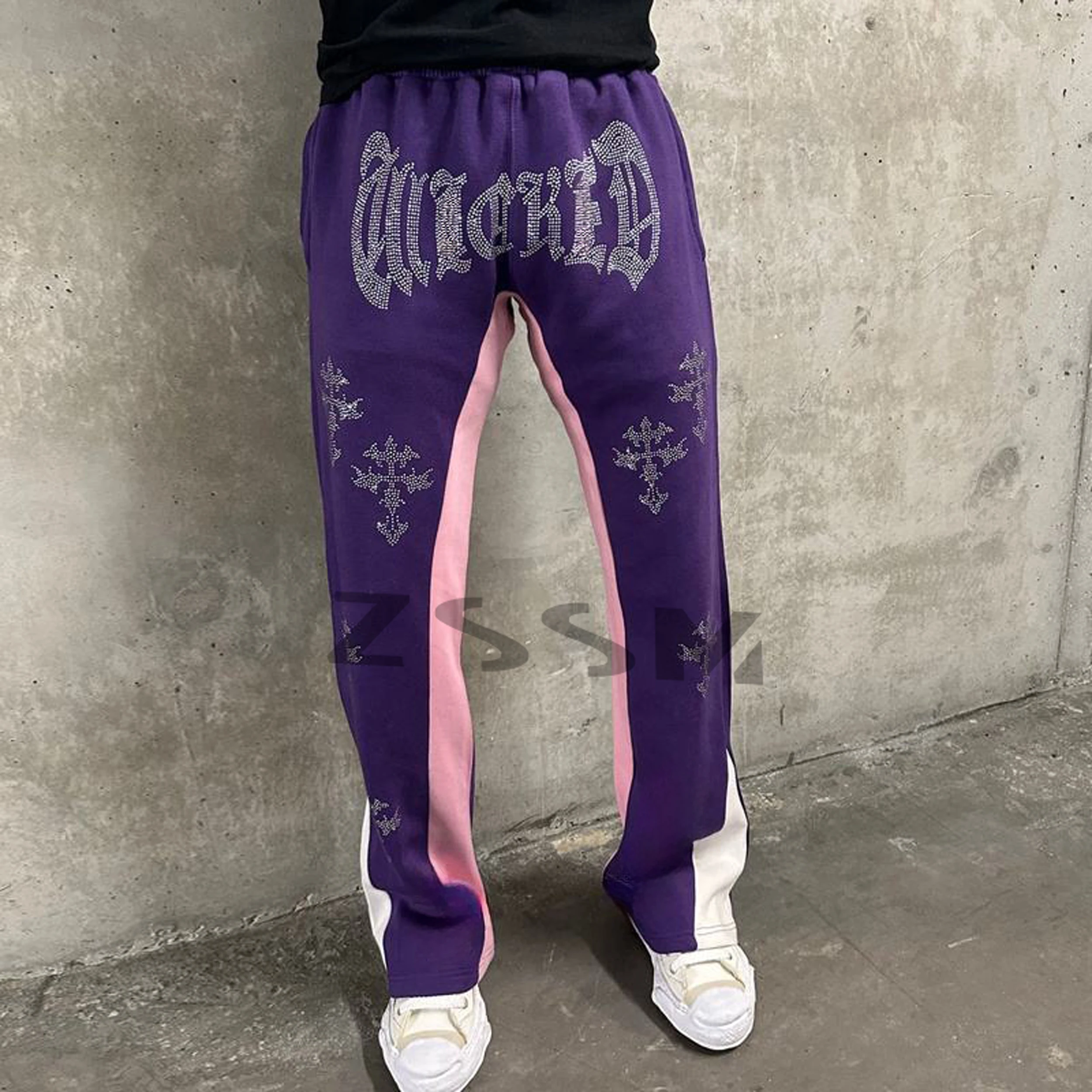 ZSSM Custom Logo Men's Joggers Sweatpants 100% Cotton Fleece