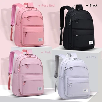 Large girls waterproof bagpack student black book backpack school bags backpack for teenagers children