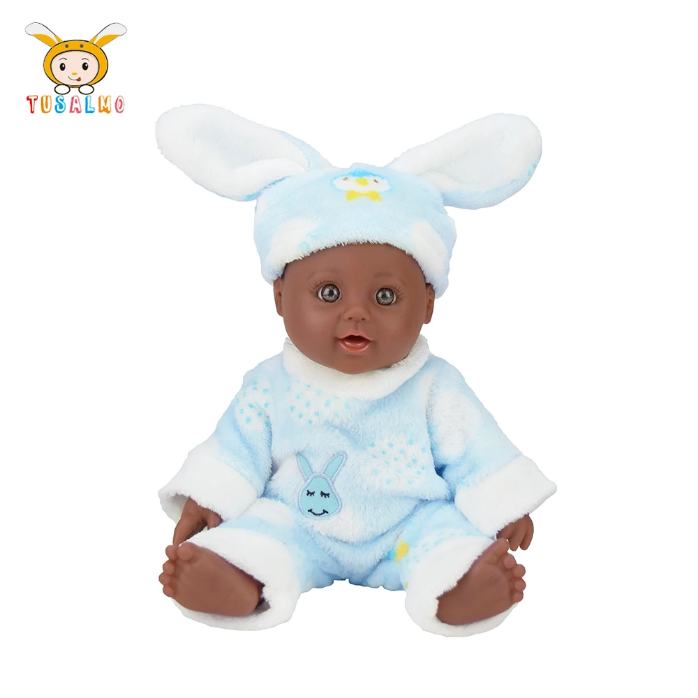 2021 new hot sale silicone doll baby doll manufacturer 12 inch African cute baby doll