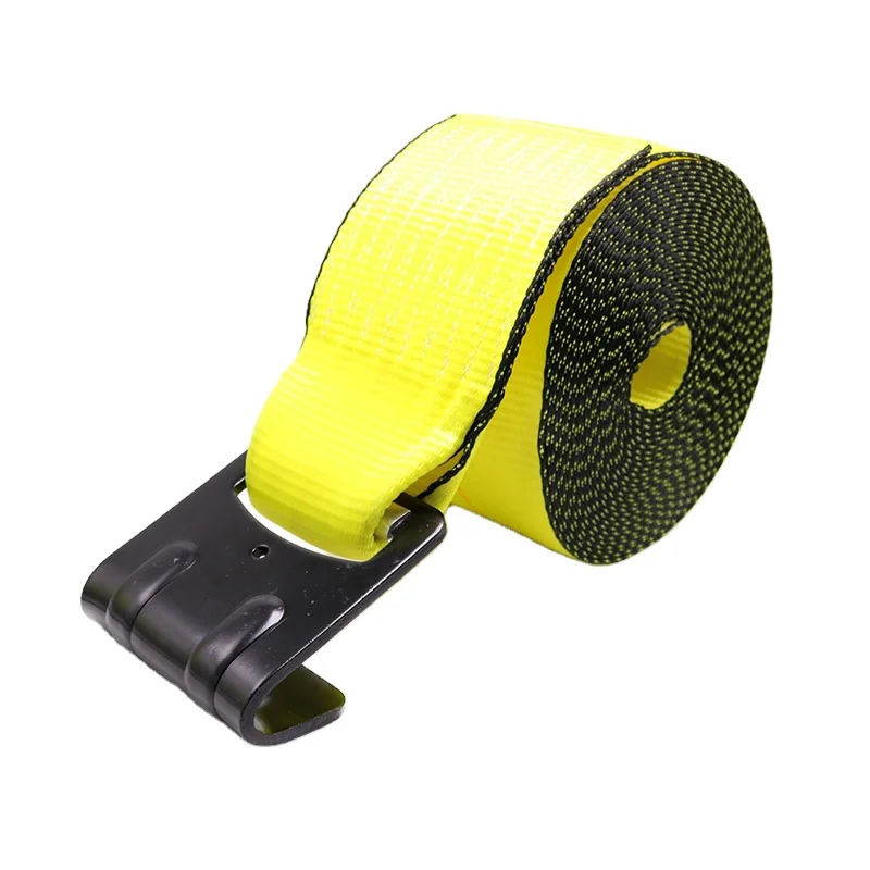 OEM High Quality 4 inch 100mm Flatbed Truck Cargo Load Securing Strap Winch Strap Winder with Flat Hook for Trailer