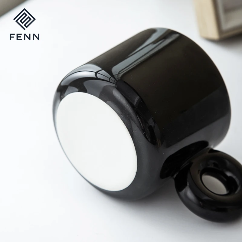 product fenn nordic ceramic manufacturers glossy black porcelain unique cute coffee mug wholesale ceramic mug custom gift mugs-58