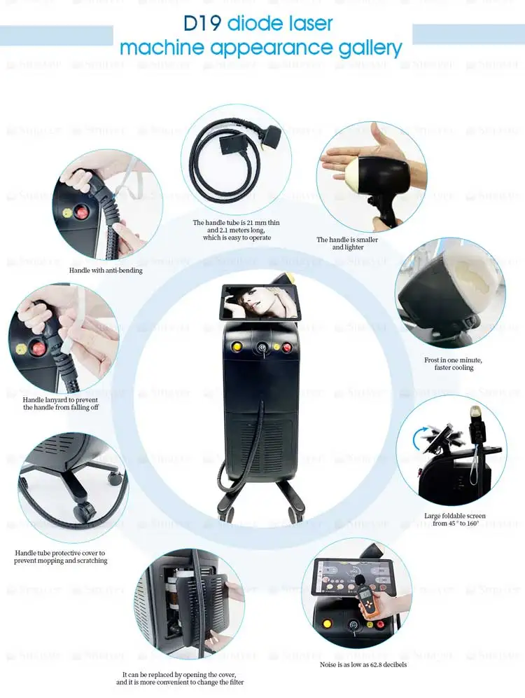 Máquina de depilación láser de diodo Milesman 2025, equipo de