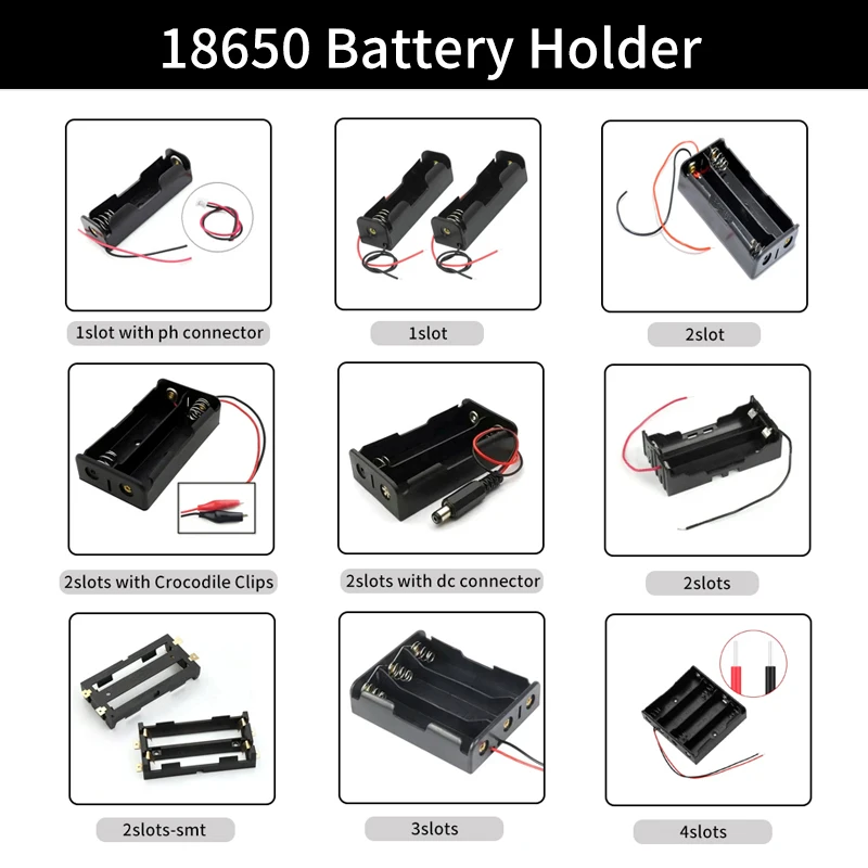 AA 2slots Parallel Battery Holder 1.5V 2AA Plastic Storage Box Case Holder Connector