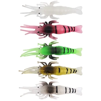 CHEERY 4.8cm 1g Five Colors Luminous Realistic Artificial Soft Bait Plastic Shrimp Lure Crazy Shrimp Fishing Lure – Soft Lure – view 3