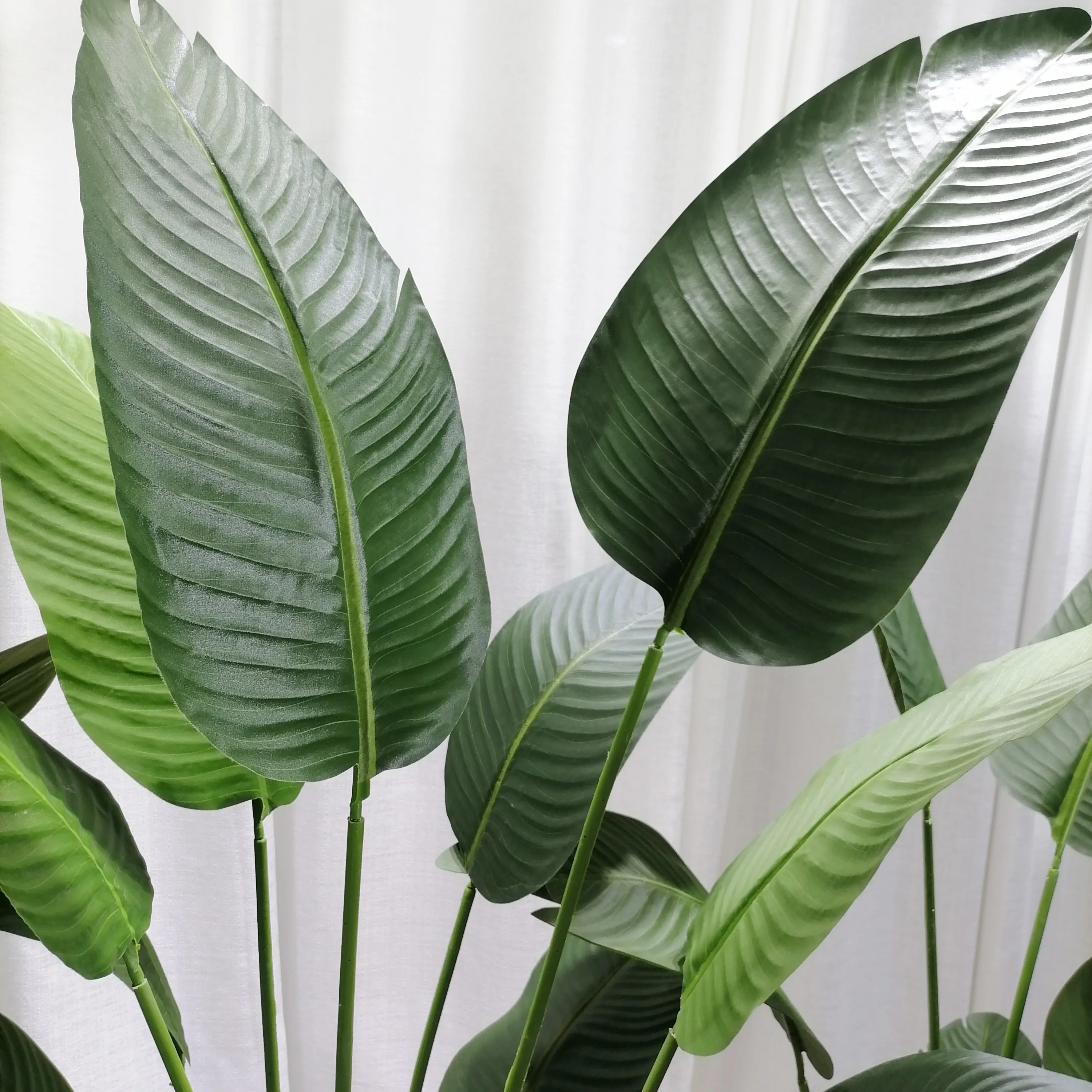 Artificial Birds of Paradise Palm Pot Plant Faux Banana Travelers Palm Trees Fake Traveler Banana Tree for Indoor Outdoor Decor