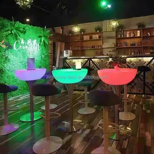 Waterproof Nightclub Party Illuminated Plastic Bar Table LED Furniture for Party