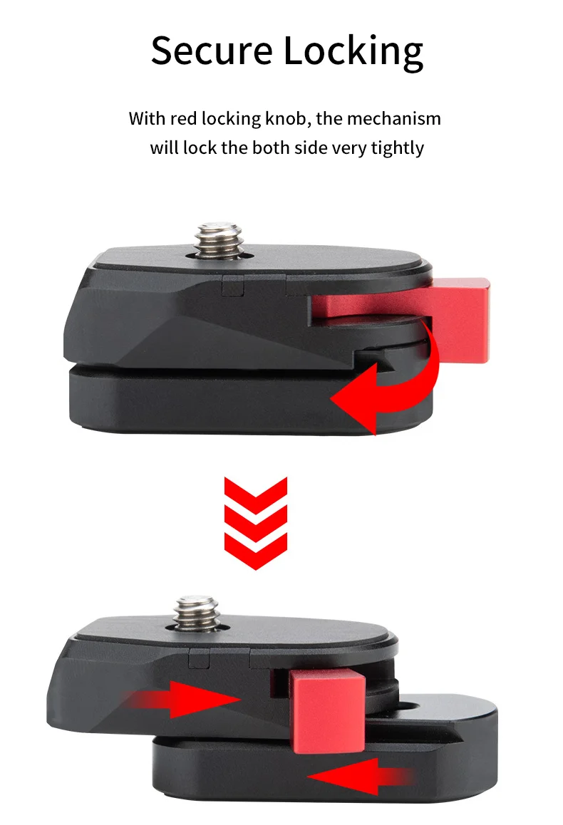 Mini Aluminum Alloy Quick Release Plate System with 1/4 Screws for Camera Monitor / Arm / Accessories / Microphone manufacture