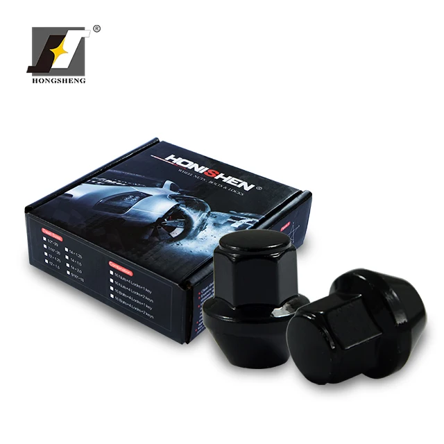 Auto19 шестигранные черные колесные гайки m12x15 с завода