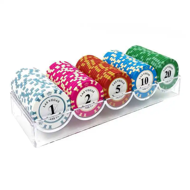 14g Clay 3-Tone Monte Carlo Poker Chip with Golden Trim