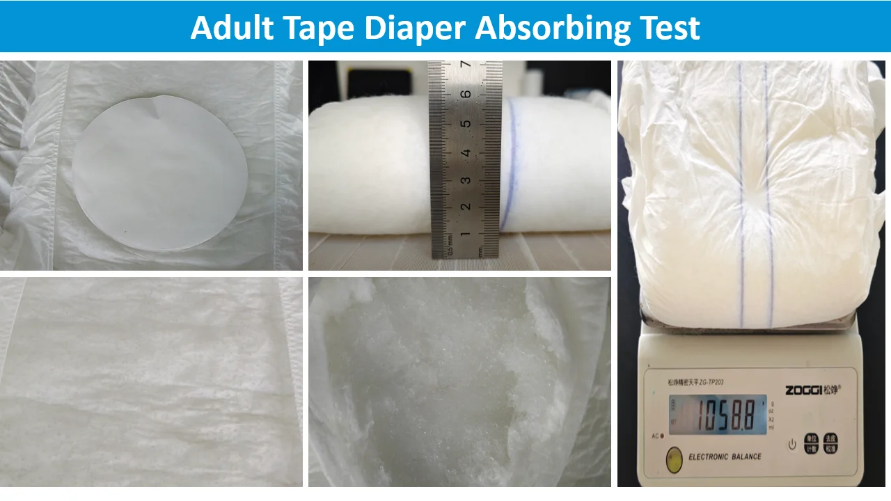 adult diaper absorption test