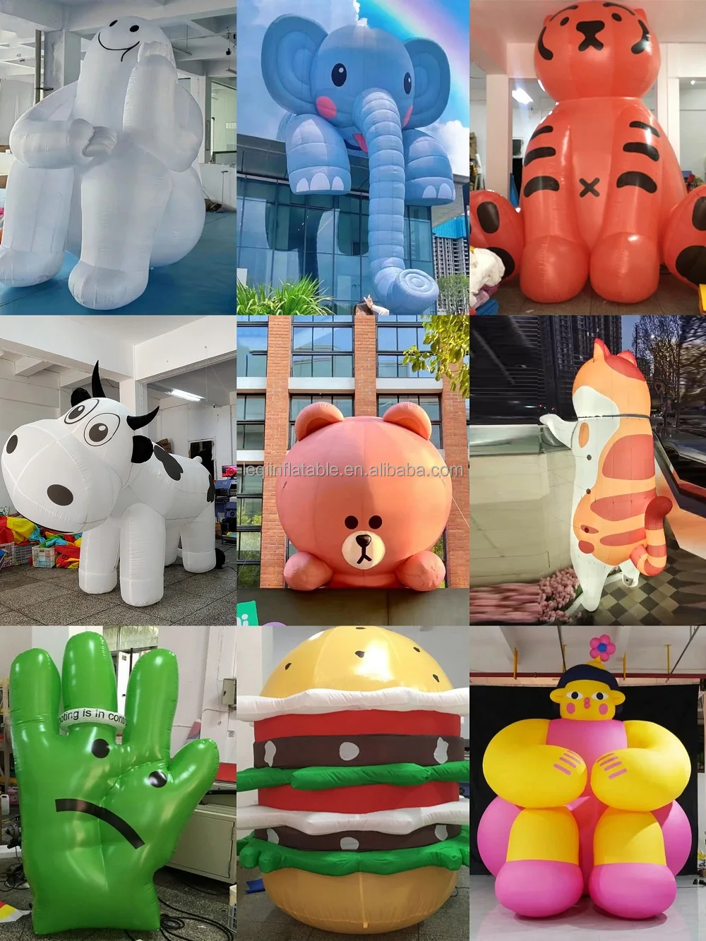 Commercial Rent Inflatable Dinosaur Head Tunnel Air Blow Up Advertising