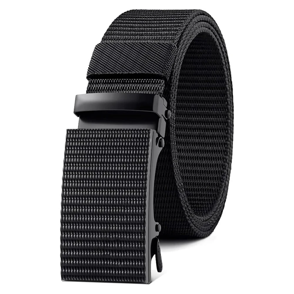 Lightweight Heavy Duty Nylon Ratchet Belt Durable Automatic Buckle Adjustable Web Tactical Belt