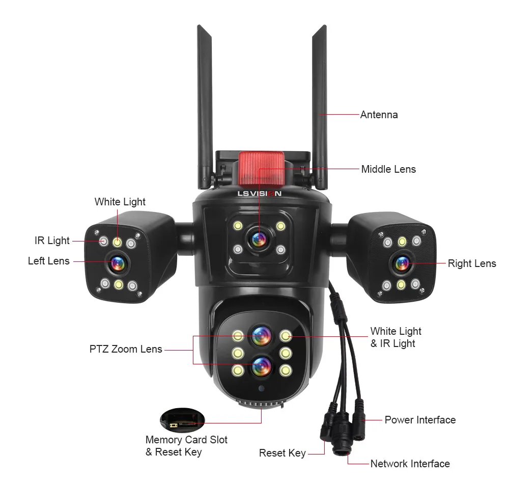 1080P Telecamera Wi-Fi Esterno: Sorveglianza Totale Con Visione Notturna A Colori E Antifurto