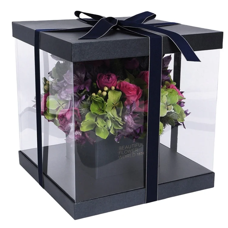 Transparent Clear Gift Packing Bag Box Florist Flower Bouquet