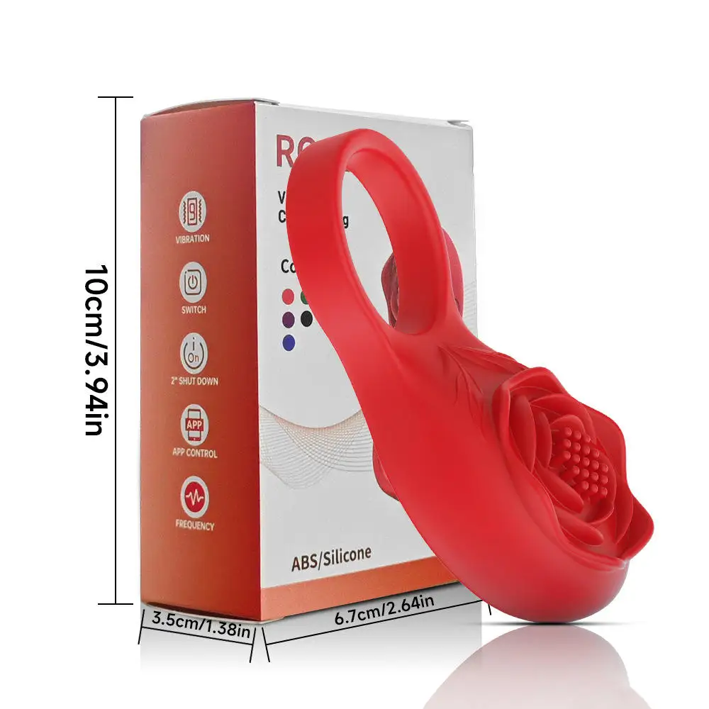 Amoura clitoral and penile vibrating ring in purple, pink, black and blue silicone