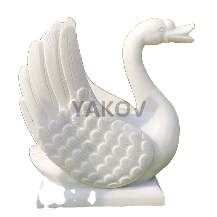 100%手彫りの特注サイズ屋外伝統的な白鳥の像石彫刻| Alibaba.com