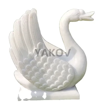 100%手彫りの特注サイズ屋外伝統的な白鳥の像石彫刻| Alibaba.com