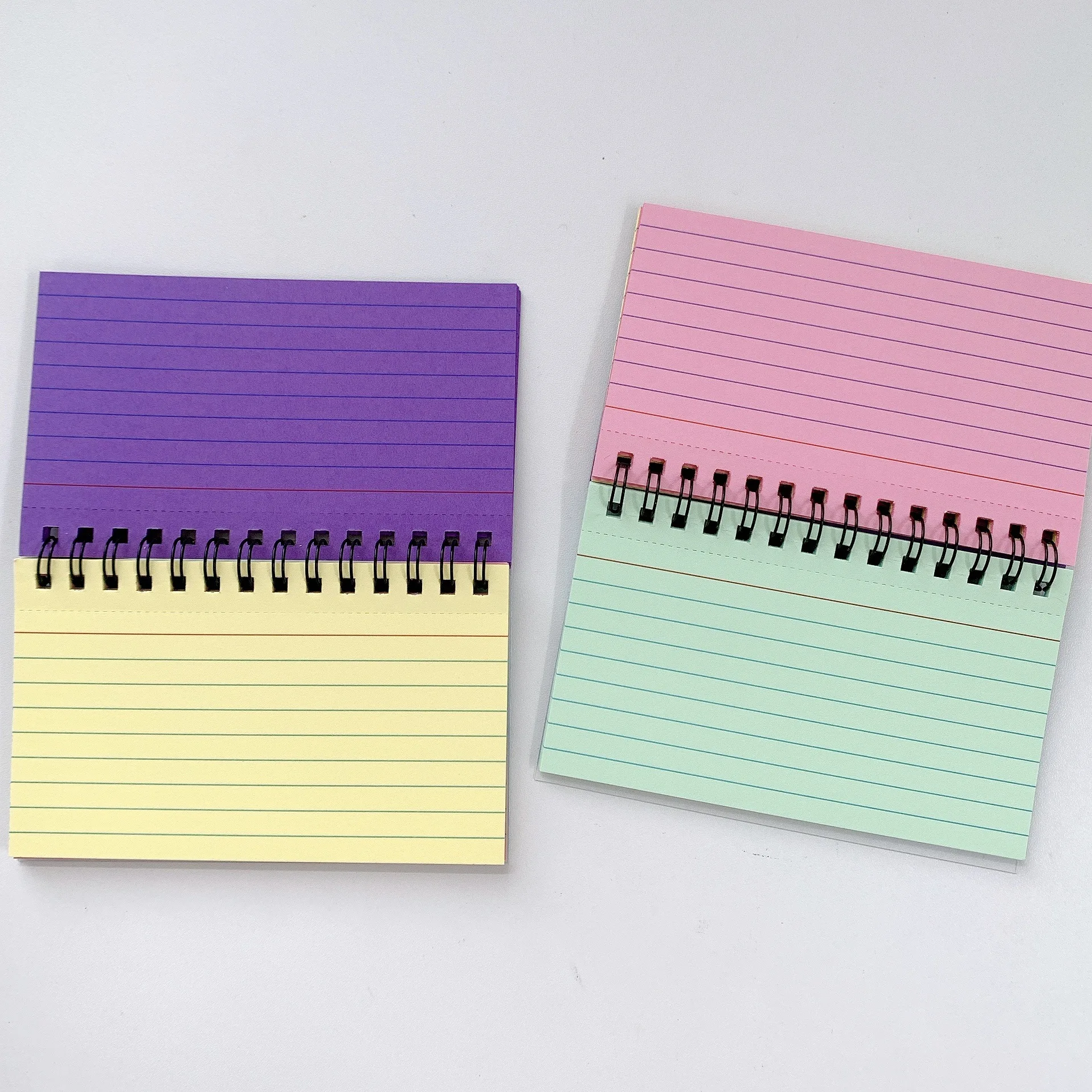 Creative Color Stitching Horizontal Line Color Coil Memo Pad Tearable ...