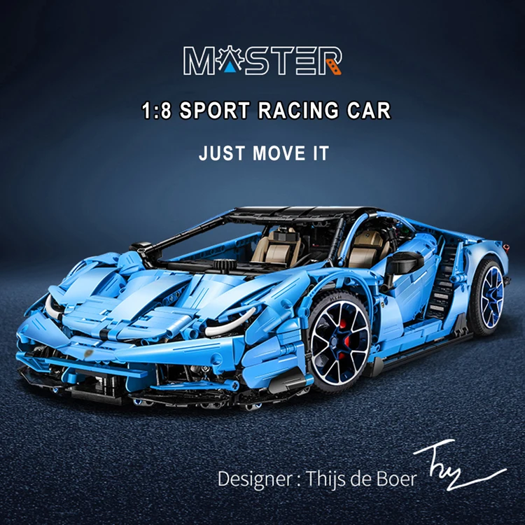 New CADA  Master MOC Toys For Boy 1:8 3D Model C61041W Bricks toy Car kids electric DIY Building Blocks brick for sale