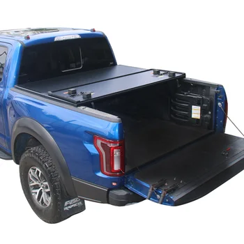 High Quality 4X4 Full Aluminum Truck Bed Cover For F150 Replacement Black Hard Tri-fold Tonneau Cover For Universal Pickups