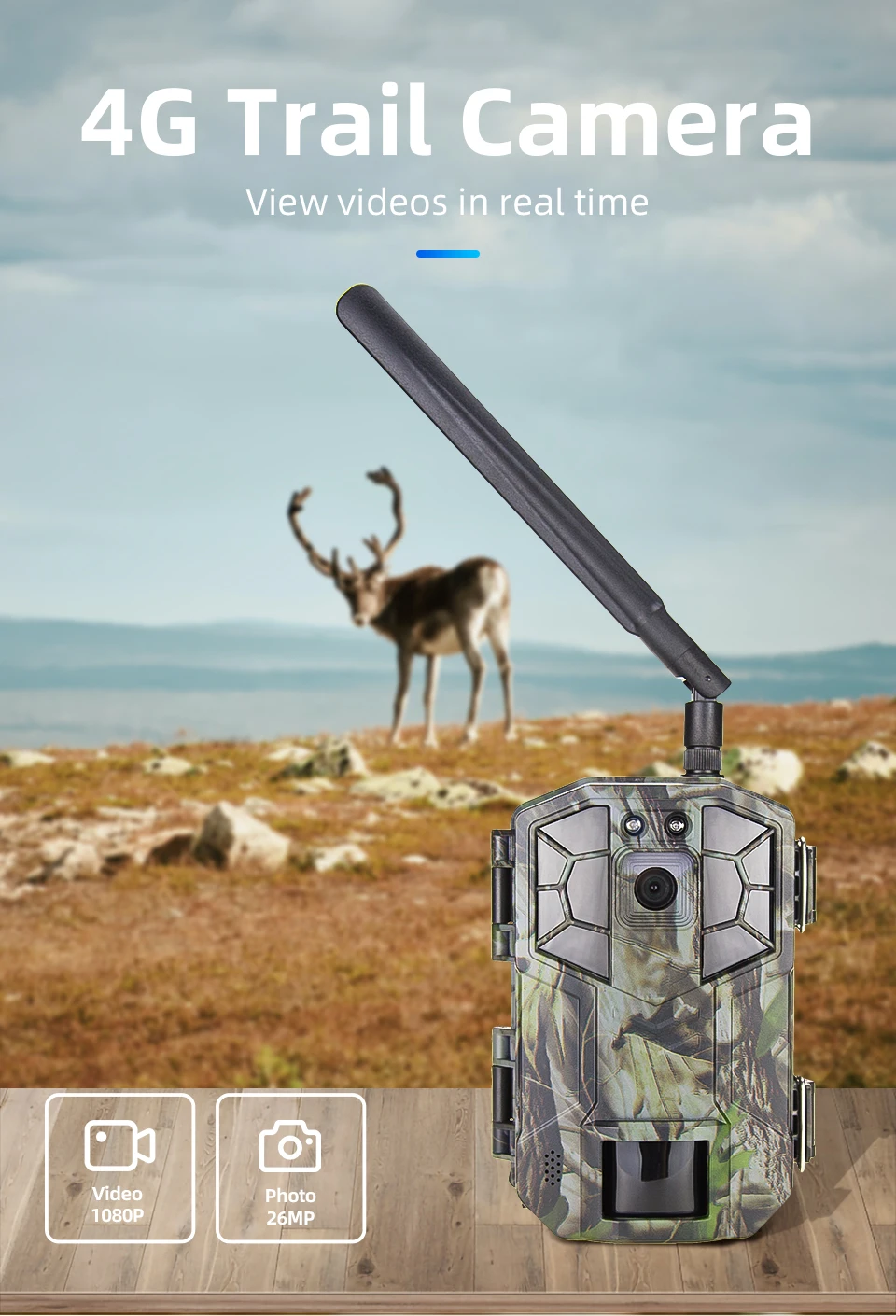 4g Lte Wireless Cellular Trail Camera With App For Deer Hunting &videos