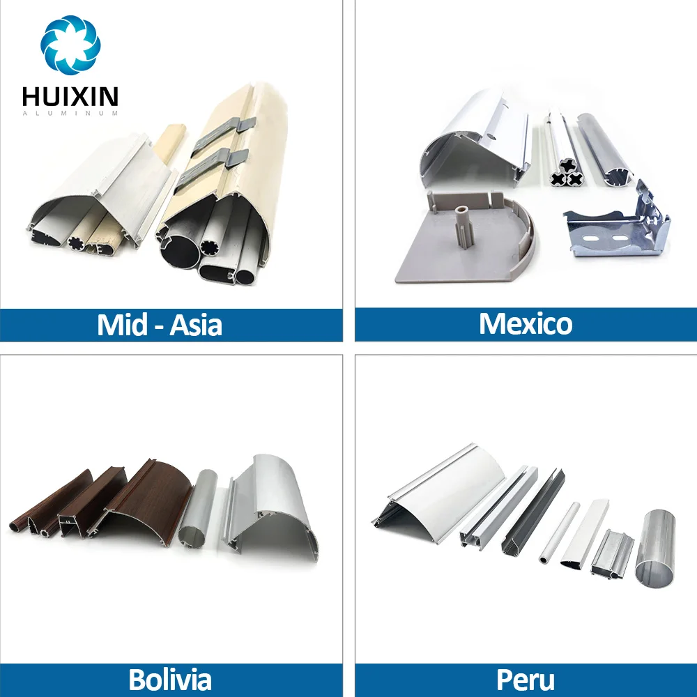 Powder Coated Zebra Blinds Head Rails Aluminum Profile for Window Blind