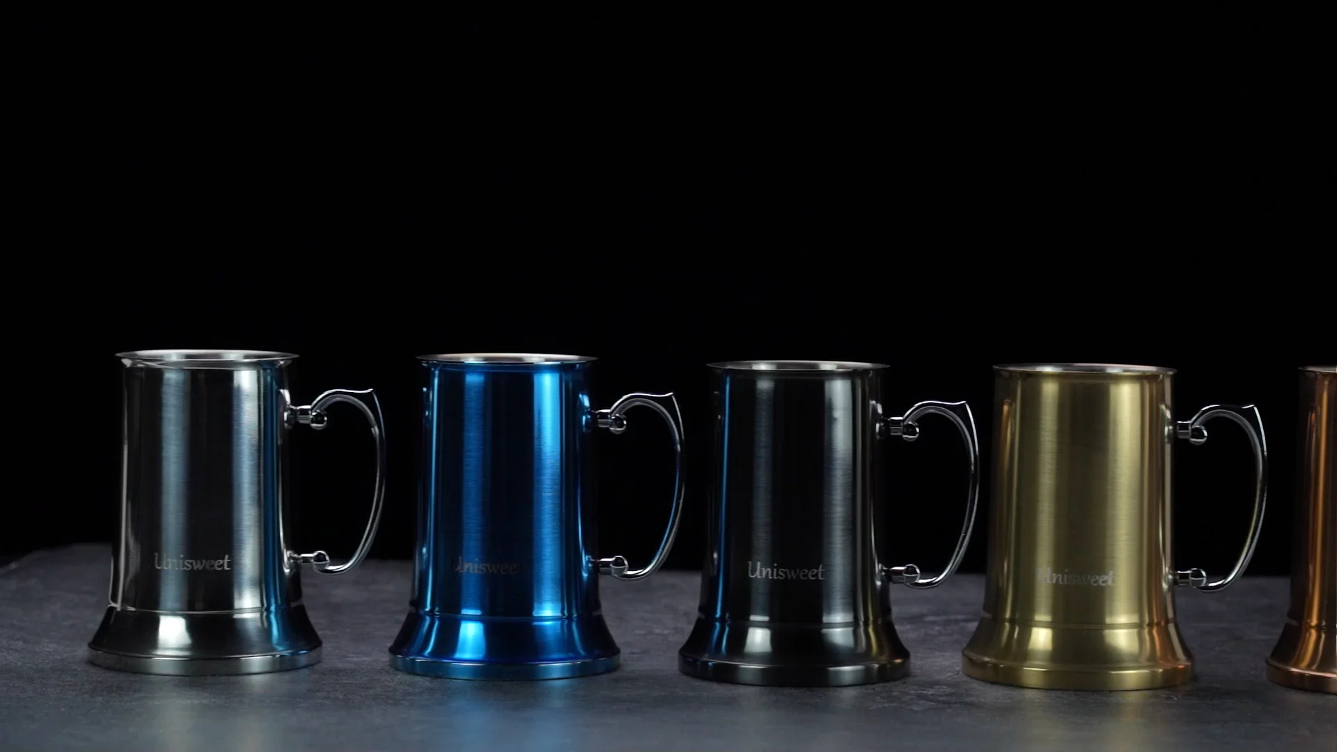 Classic Stainless Steel Beer Stein With Grip Handle Beer Mug Wine Cups