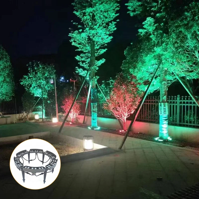 Colorful RGB Landscape Holding Tree Lamp - 48W IP65 Floodlight