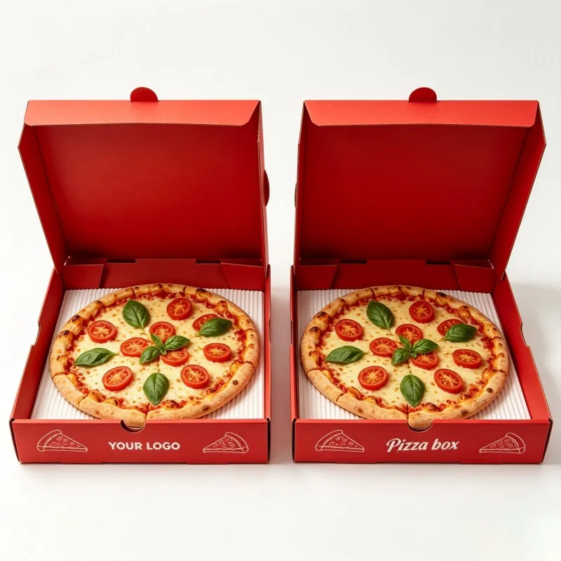 Wholesale  Food Grade Paper Box for Pizza  Corrugated Pizza Box Custom Bakery Pizza Box
