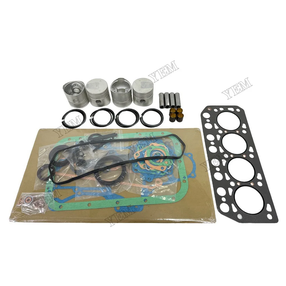 For Mitsubishi K4D Repair Kit With Full Gasket Set Piston Rings Engine Parts 6