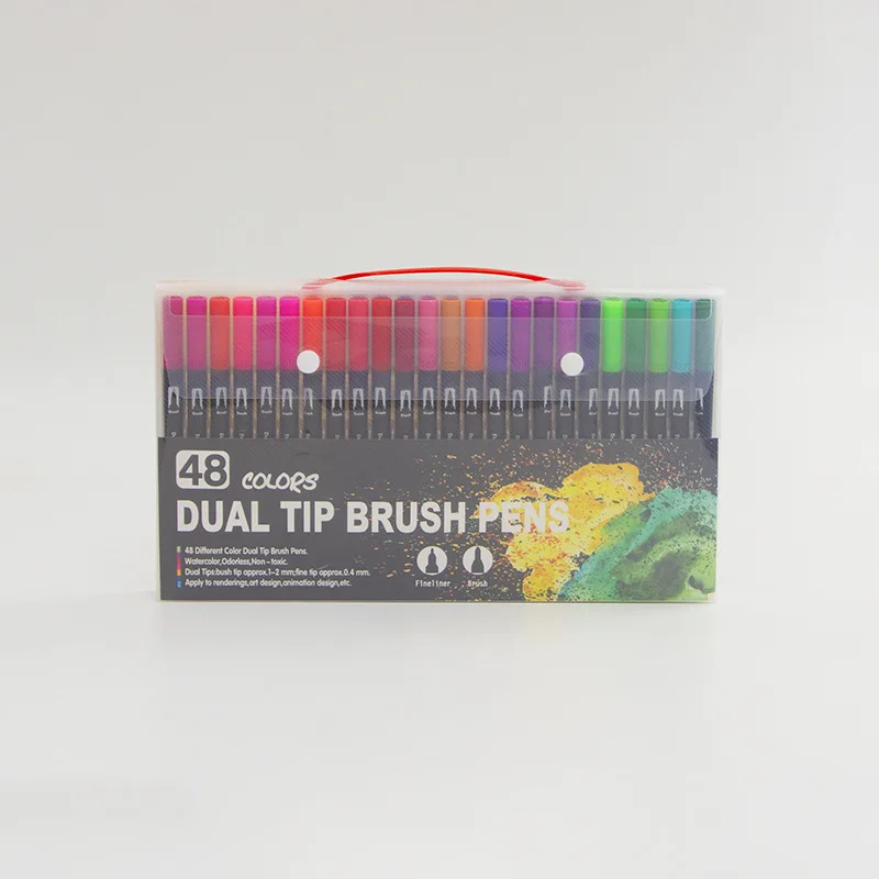 60/72/100 Colors Drawing Brush Pens Watercolor Drawing Pen